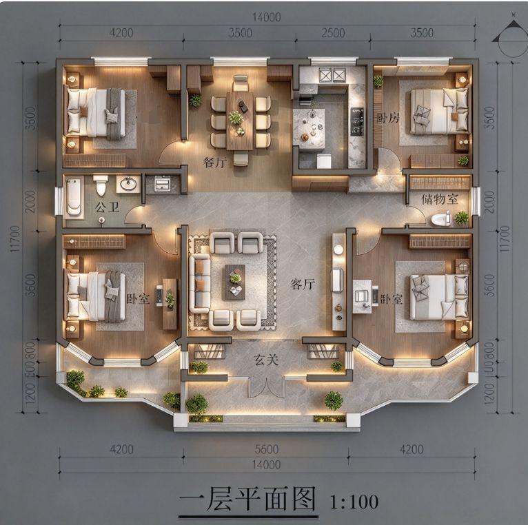 真没见过农村房子这么大的客厅。农村自建房 农村自建别墅 别墅设计 别墅