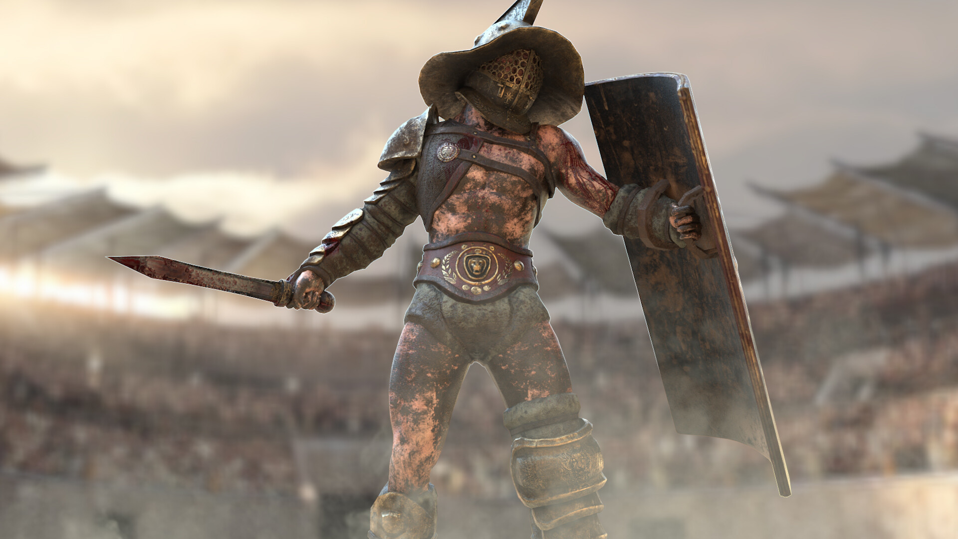 莫米罗角斗士头盔1766年12月20日与一些剑和匕首同时出土于庞贝城角斗士训练营