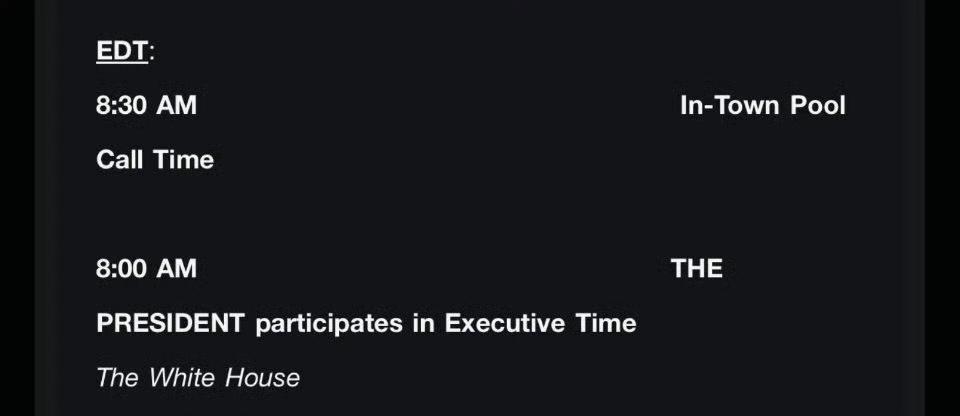 根据白宫公布的特朗普的日程表，特朗普周末将在白宫办公

不去打高尔夫了😬 ​​