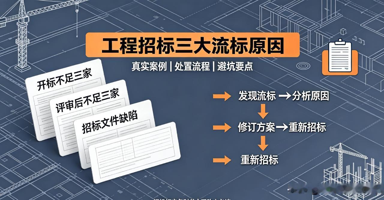 出现流标的原因有哪些?
笔者ahwwxbh

工程招标三大流标原因｜真实案例与处