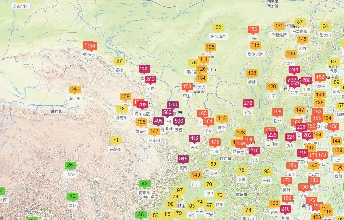【西北再来沙尘】周末来势汹汹的沙尘来到晋陕后随着风向转换而没有更进一步，反倒是又