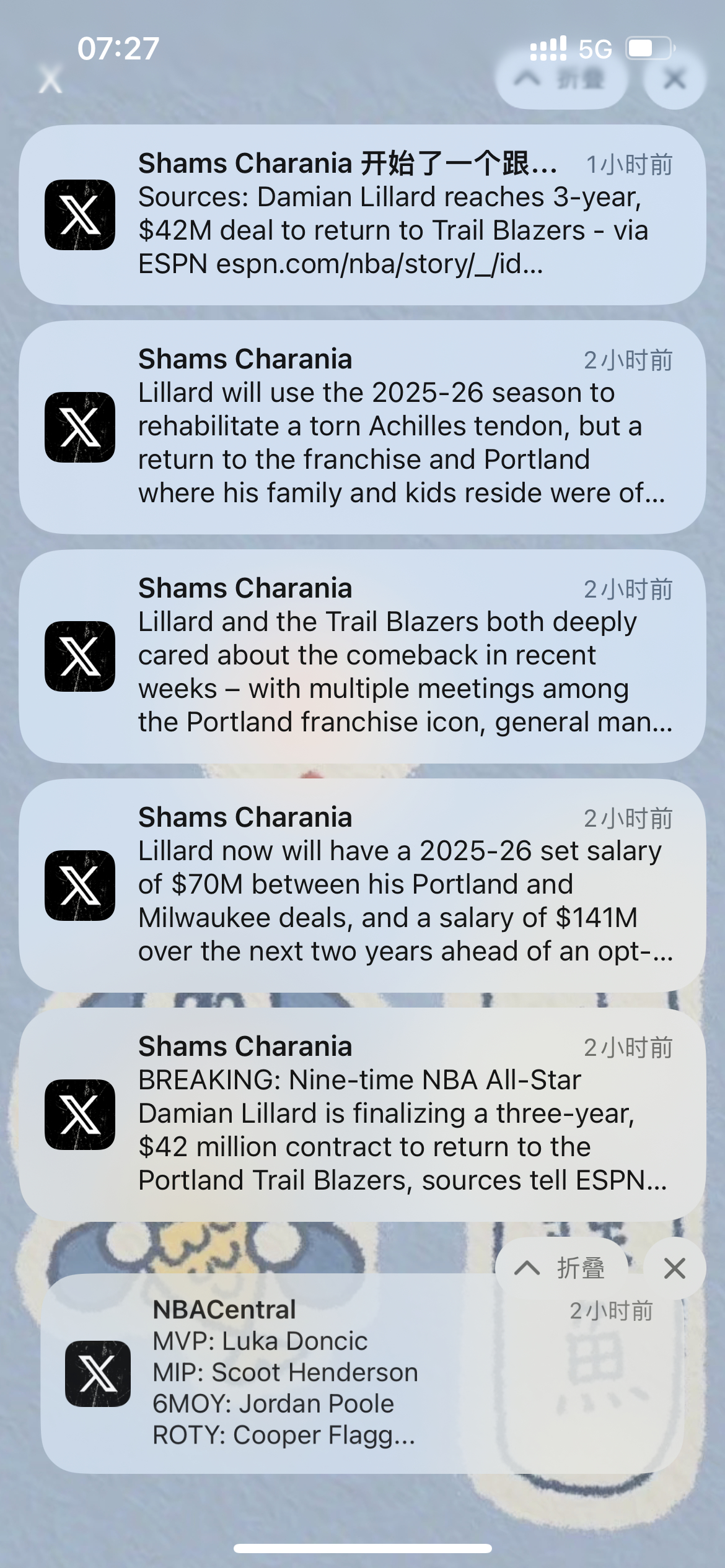 哇！利拉德3年4200万重返开拓者nba ​​​