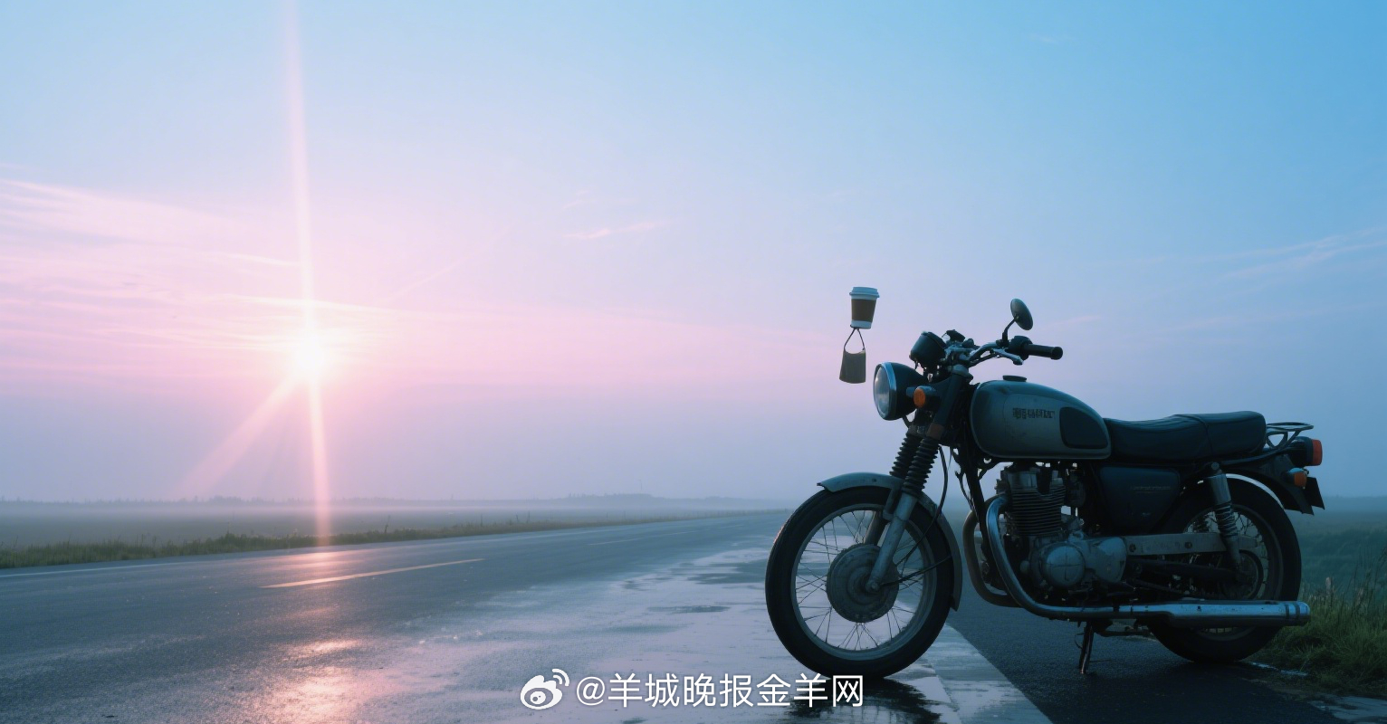 【#早安# 】闹钟比梦想先响，揉着眼睛摸车钥匙。阳光把影子拉得老长，像未写完的谎
