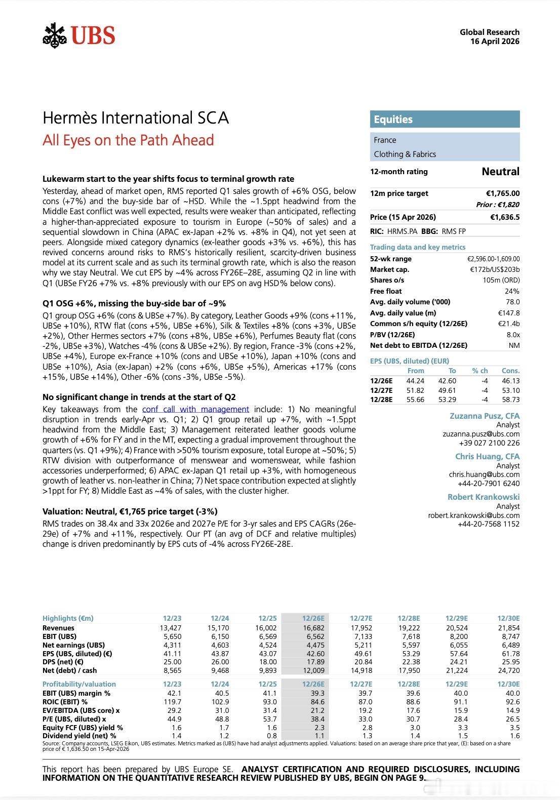 "Hermès International - All Eyes on the 