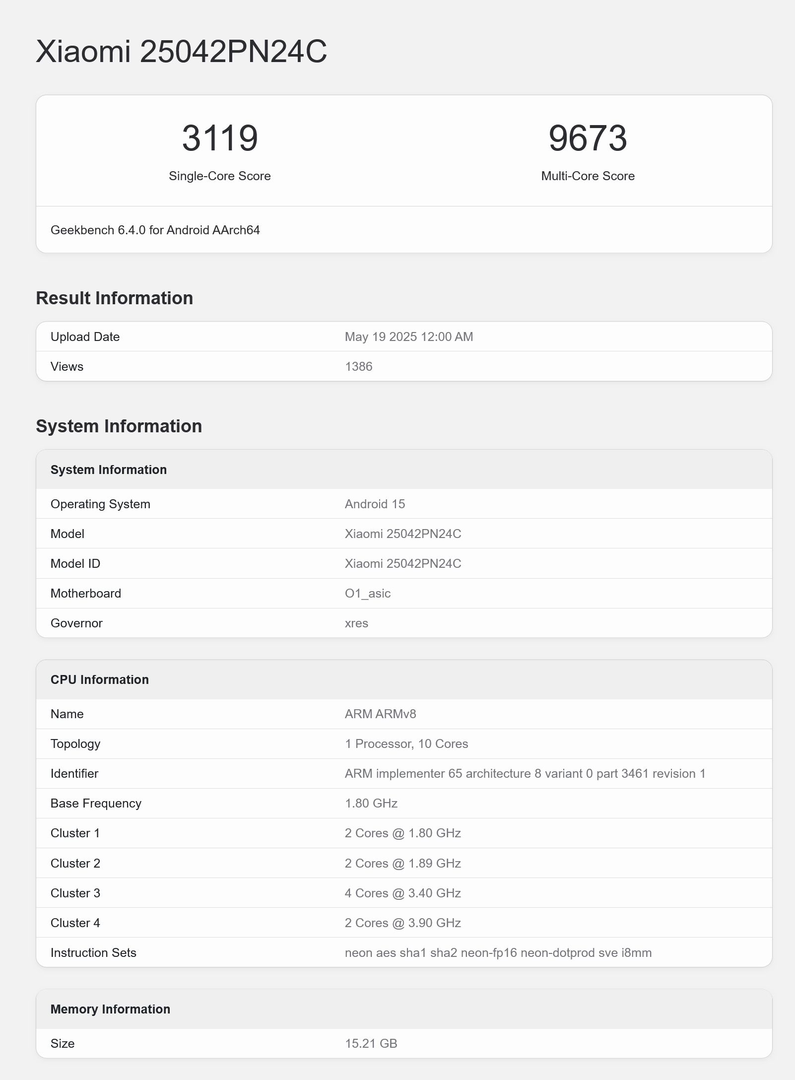 玄戒 O1 Geekbench 成绩：对比 A17 Pro：遥遥领先对比 A18