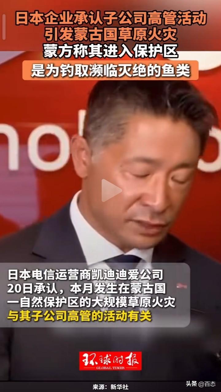 日本企业承认子公司高管活动引发蒙古国草原火灾。蒙古称他们进入保护区是为了钓取频临