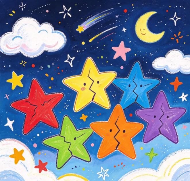 看图猜成语
上期猜成语答案：兴高采烈（彩色的星星高悬，可惜裂开了）

大家猜对了