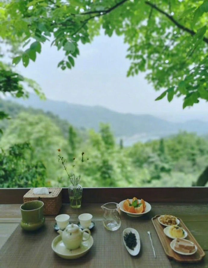 “  人生忽如寄，莫负茶、汤、好天气 … ”  