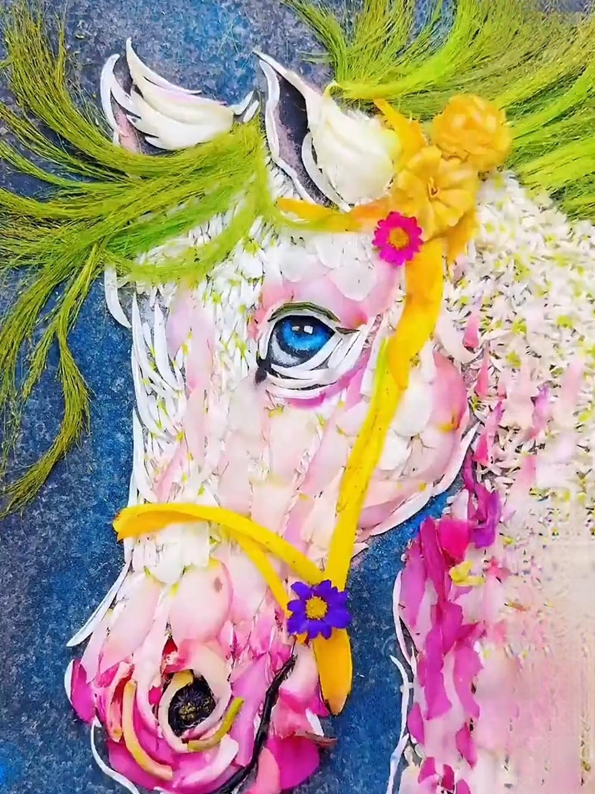 🔥真是高手在民间啊！昆明博主用鲜花拼出五彩骏马，刷屏全网
 昆明一博主太会玩！