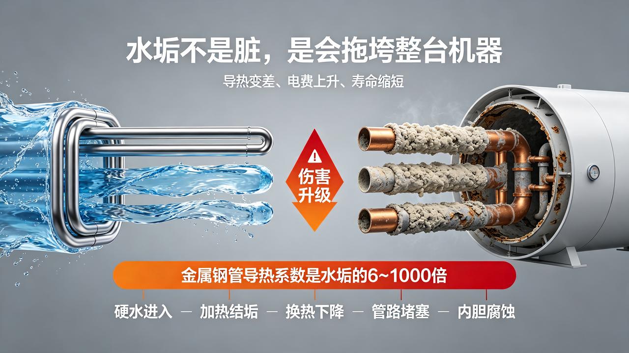 水质硬不硬，空气能寿命差很多！这些真相越早知道越好
 
很多朋友买了空气能，用几