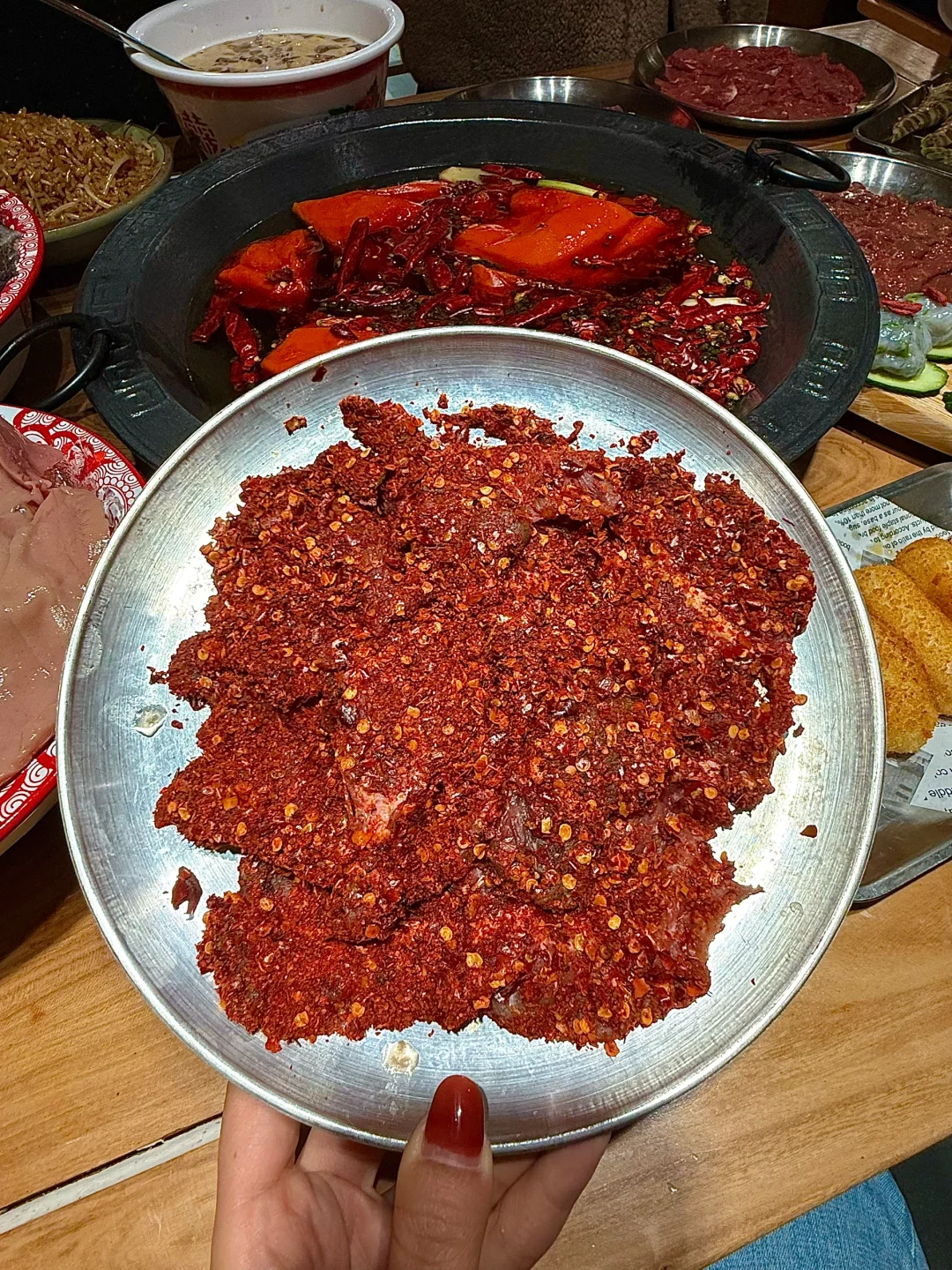 师傅说他麻辣牛肉做的好让我录一下