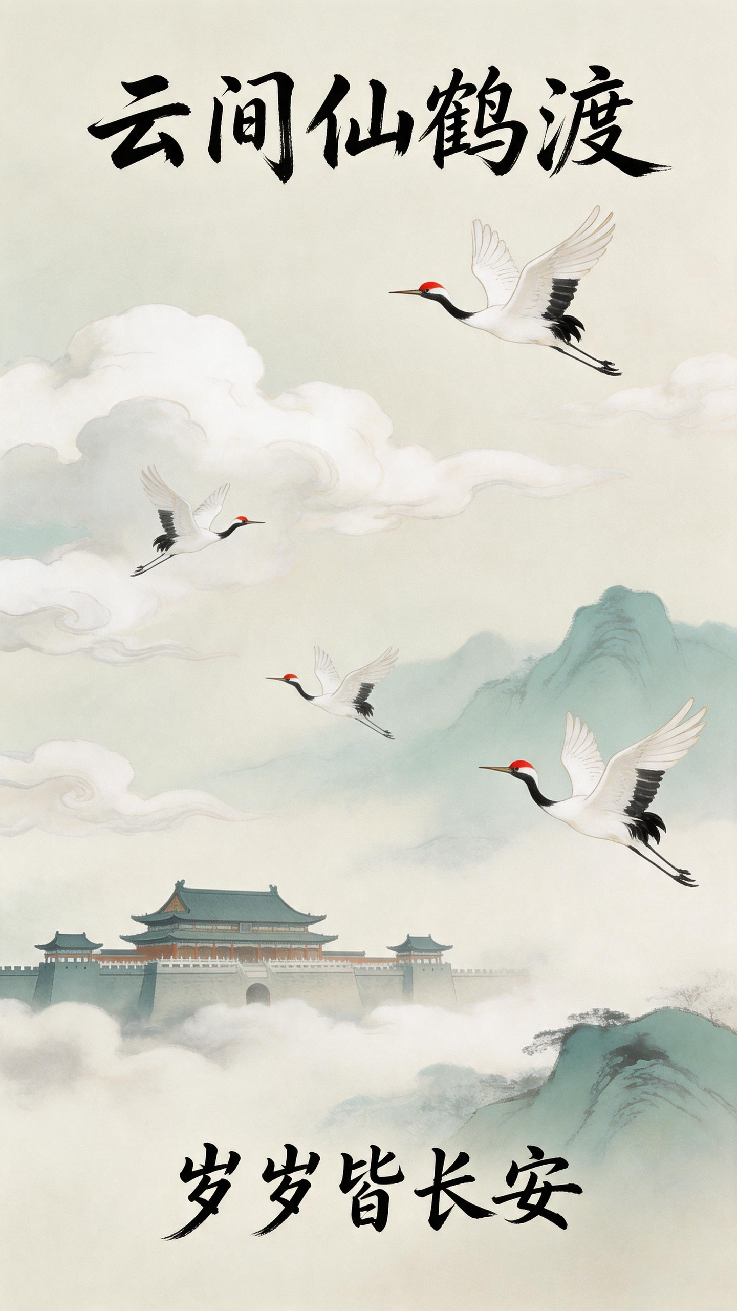 云间仙鹤渡，岁岁皆长安 