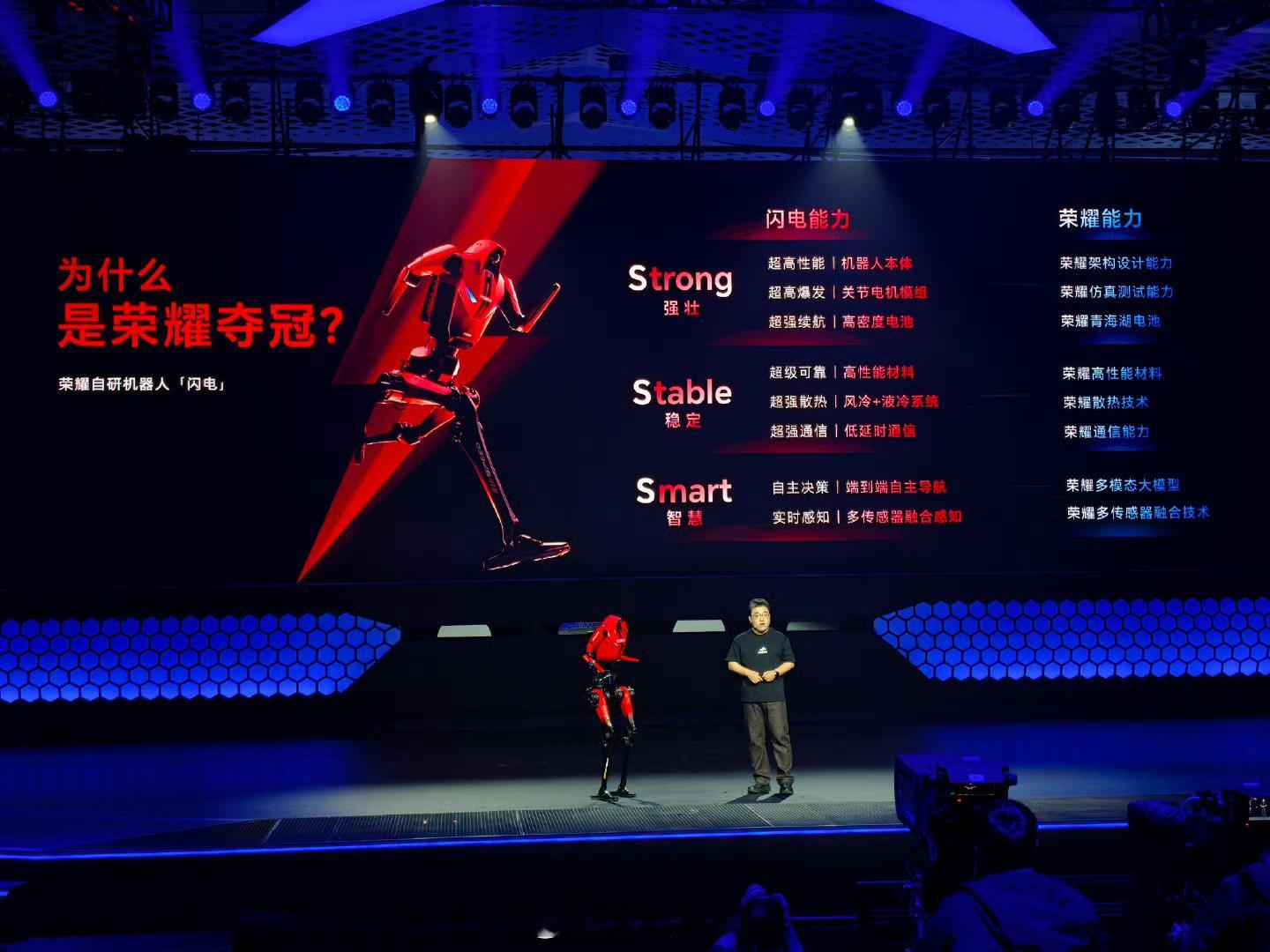 荣耀机器人也来了，荣耀更懂轻量化、散热、续航、硬件集成。拿个冠军🏆很轻松！ 