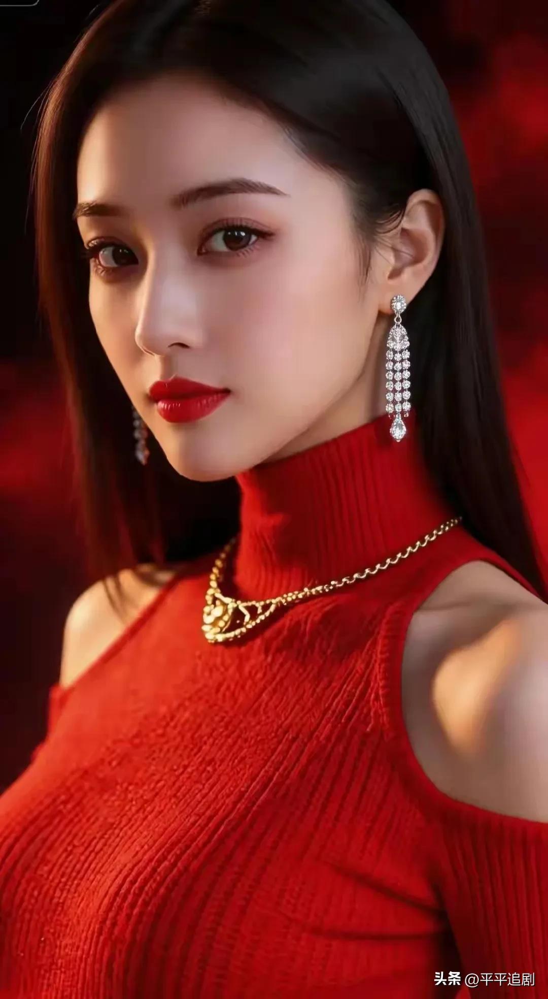 四十岁左右的女人最大的魅力是什么烈焰红唇，红衣似火，在光影里绽放出独有的明艳与气