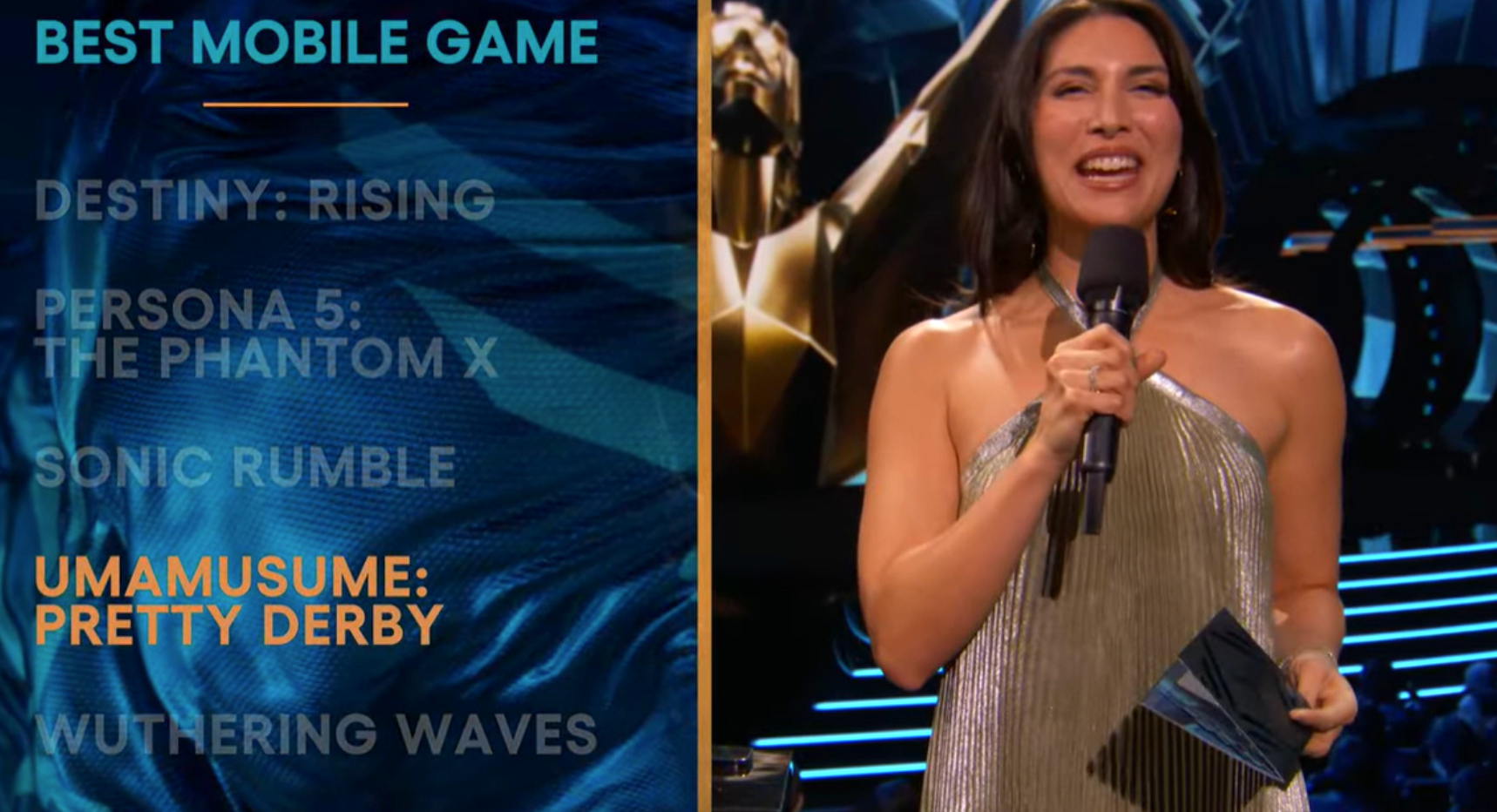 【《赛马娘》获TGA最佳手游大奖】在今日的TGA颁奖仪式上，2025年TGA最佳