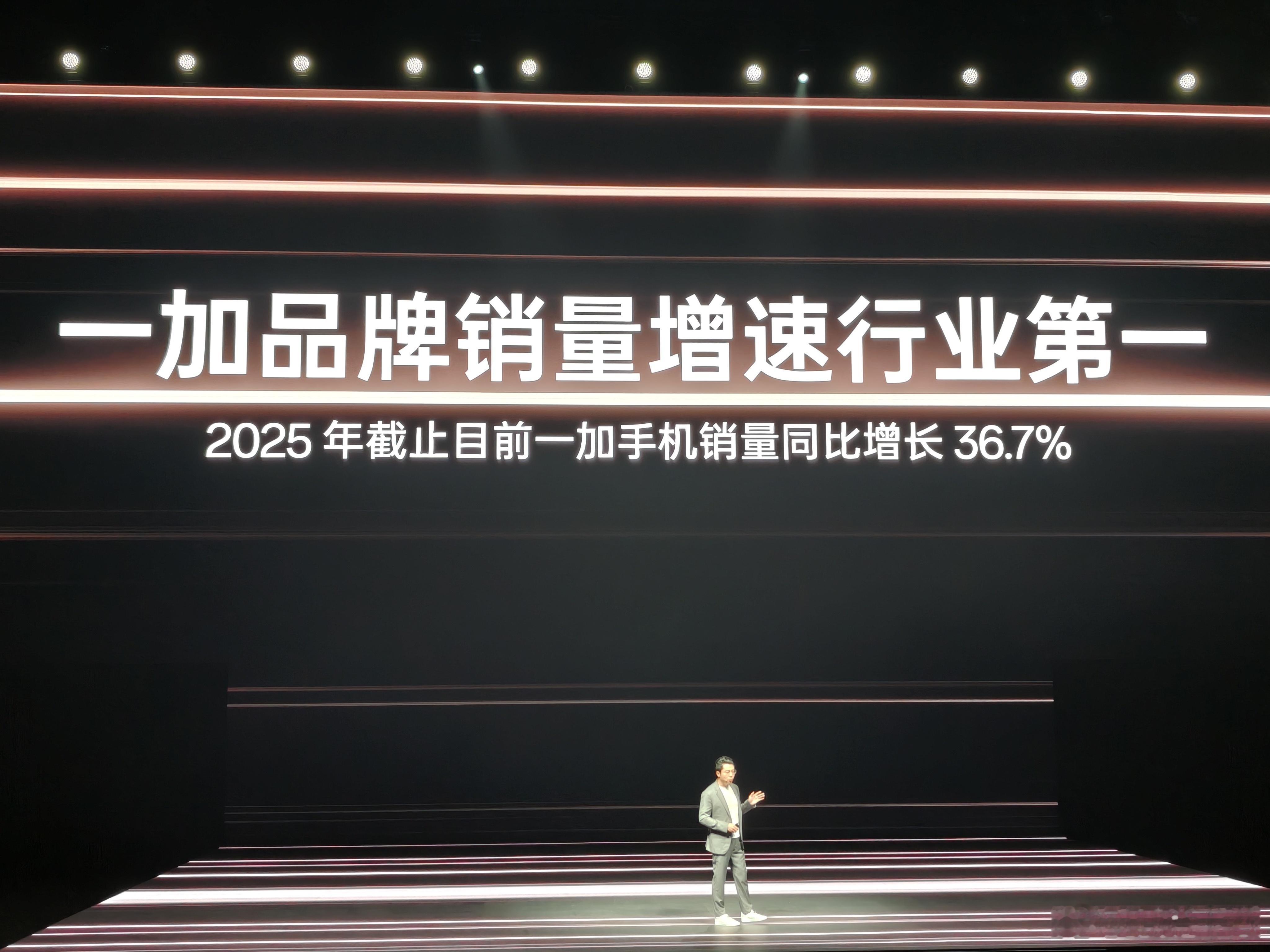 今年一加手机销量同比增长36.7%，是所有手机品牌中增长最多的。一加15一加Ac