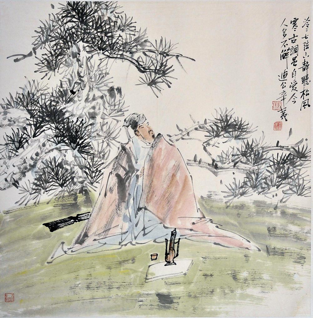 上联：把酒依松无友伴
下联：[比心]

网络图片/诚谢侵删