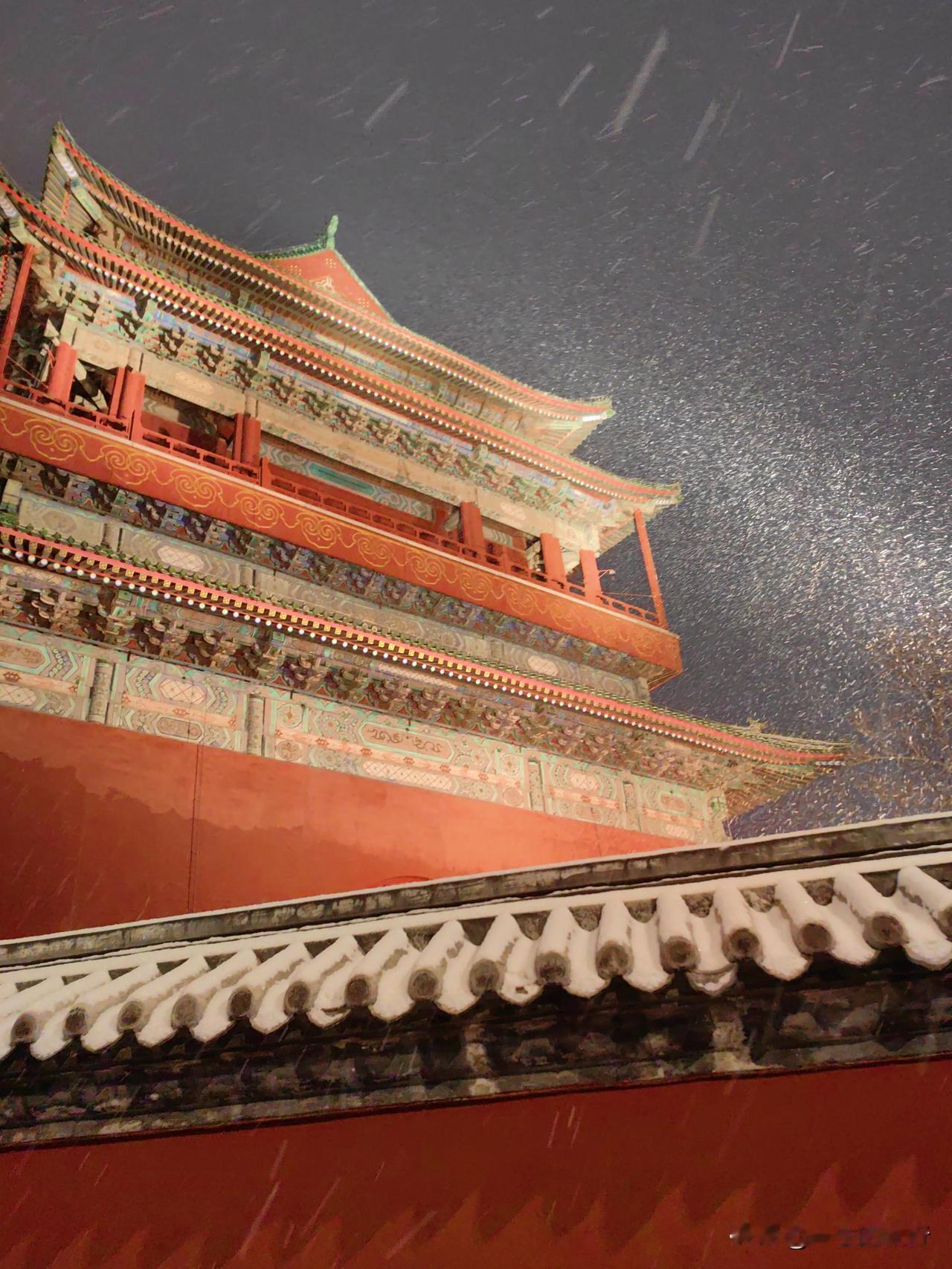 雪夜里的北京鼓楼太美了北京冬日风光 冬日北京 鼓楼观景 明朝鼓楼 北京鼓楼印象 