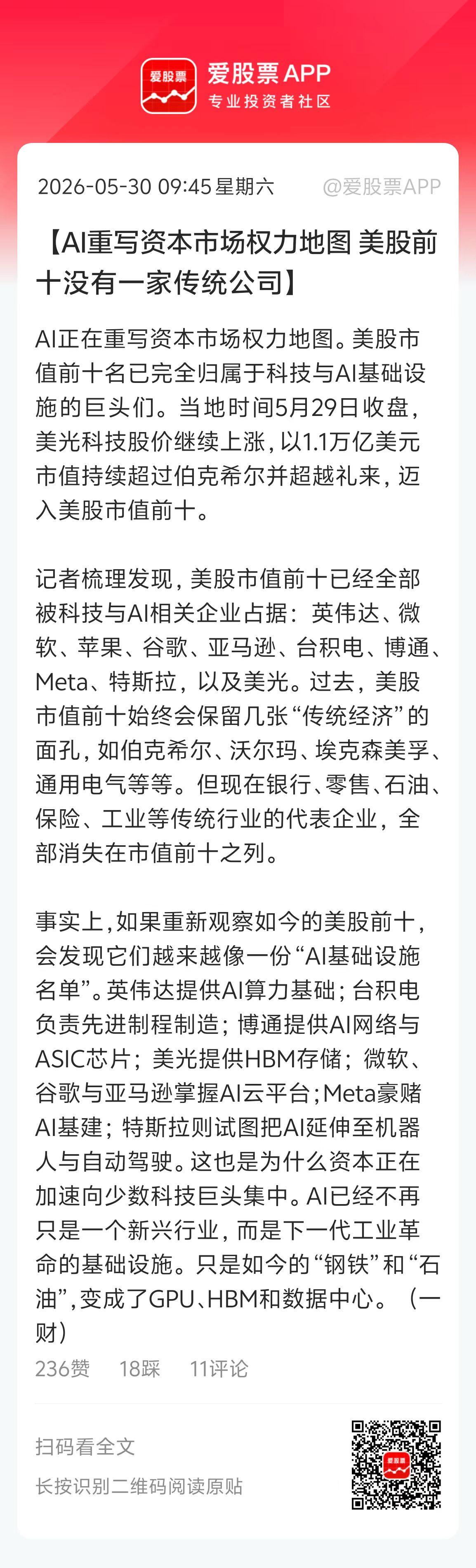 美股市值前10分别是英伟达、微软、苹果、谷歌、亚马逊、台积电、博通、Meta、特