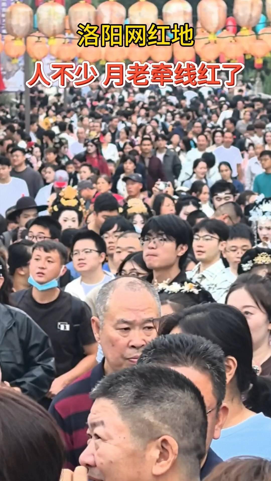 洛阳网红地，人不少，月老牵线红了。