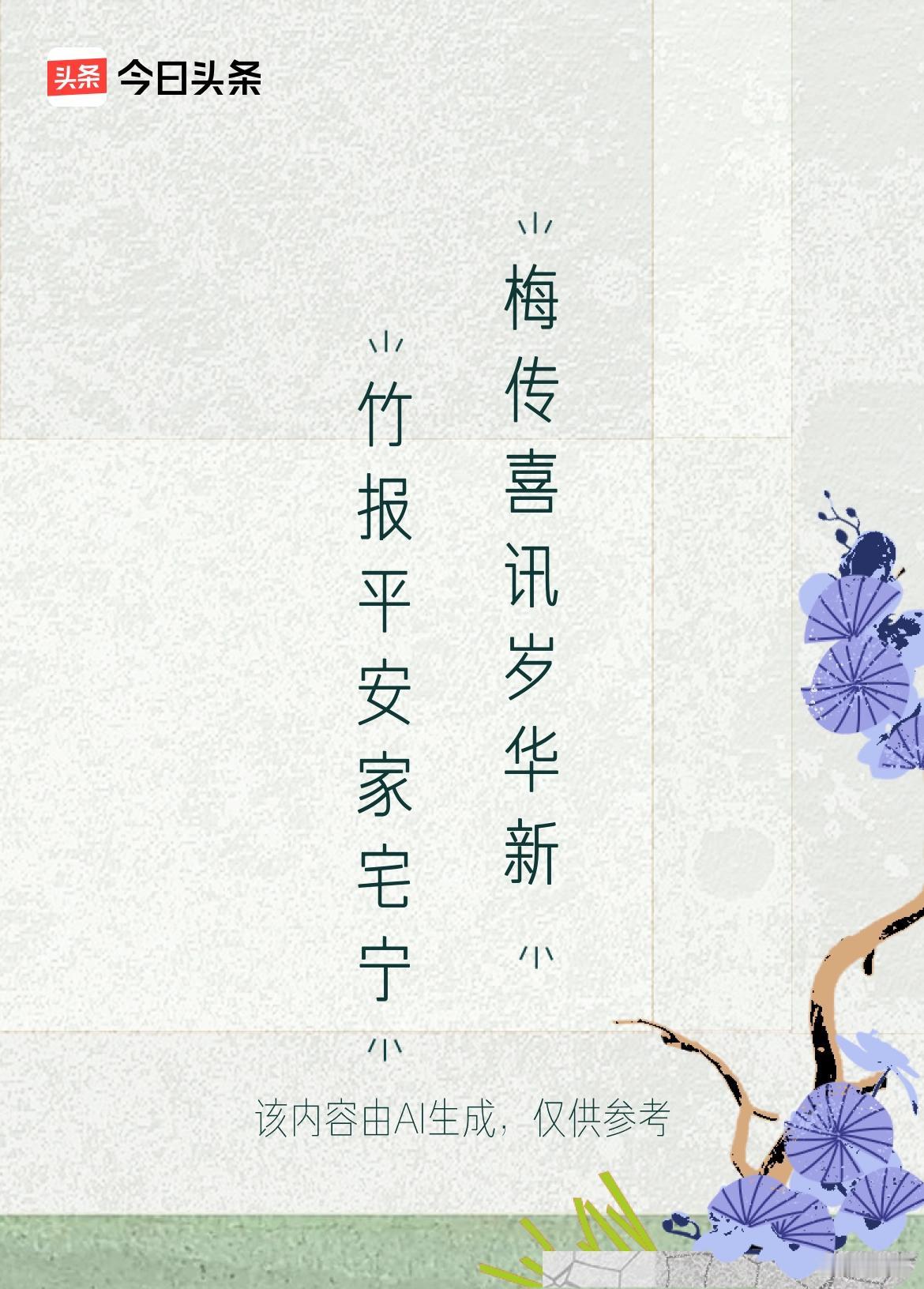 文学创作大会 这上联“竹报平安家宅宁”，寓意超棒！竹子在中国文化里一直象征着平安