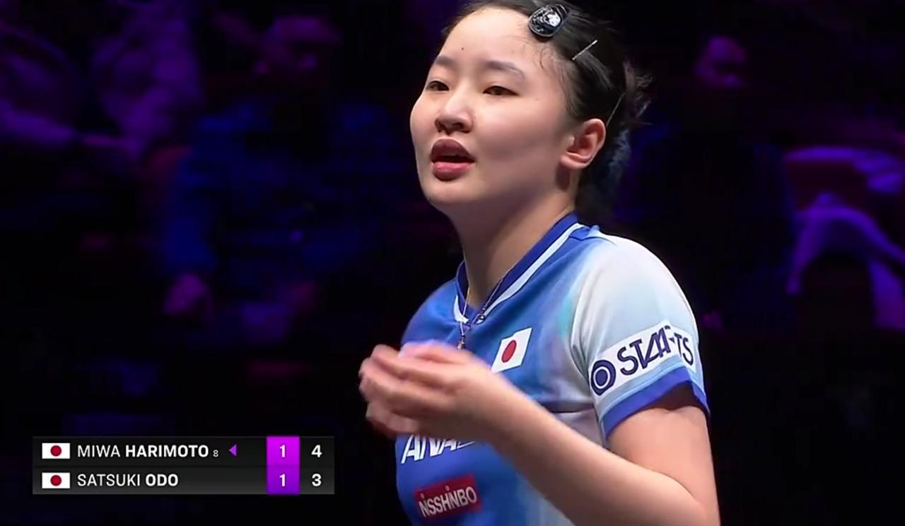 WTT重庆冠军赛女单半决赛张本美和战胜大藤沙月晋级决赛会师蒯曼
​       