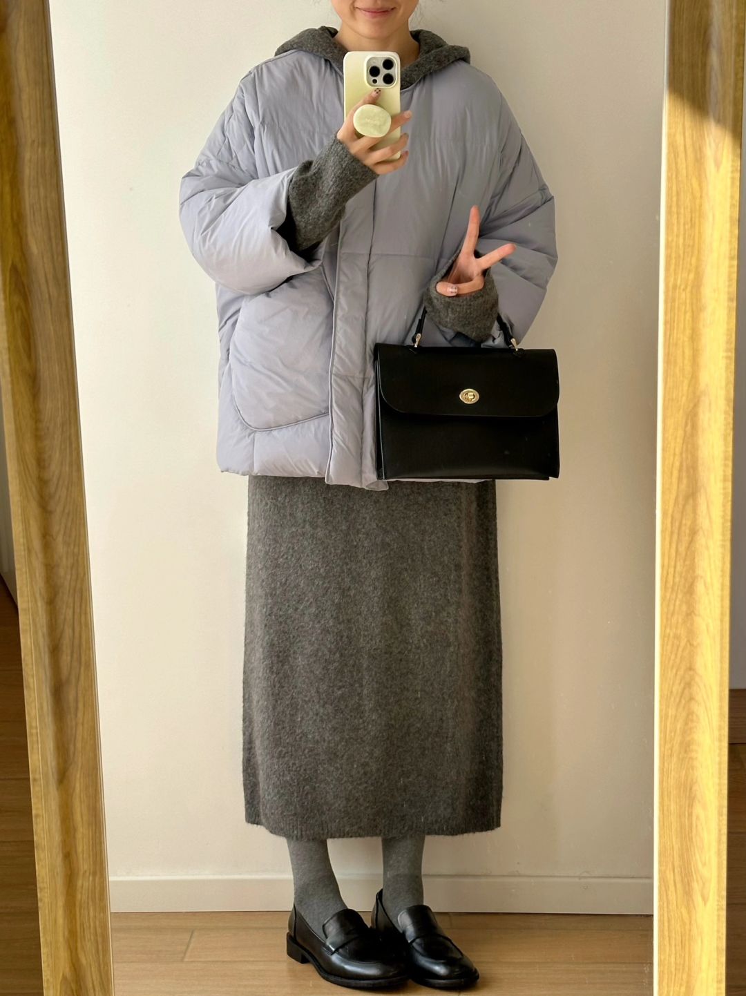 不显臃肿的羽绒服穿搭真的很难得～