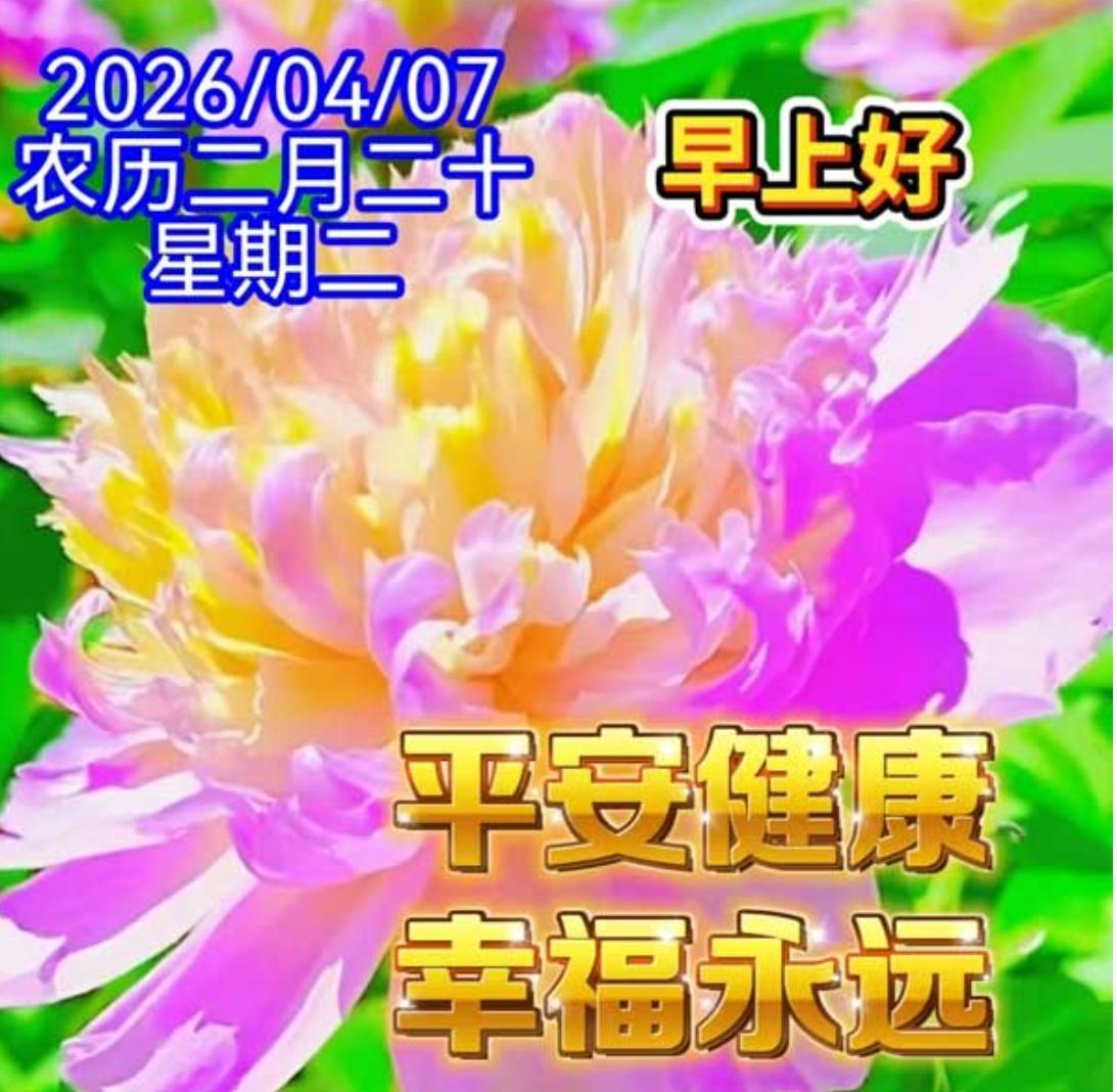 春日清晨问声安，
相互祝福暖心间；
海角天涯心相连，
岁月静好时光美；
一声问候