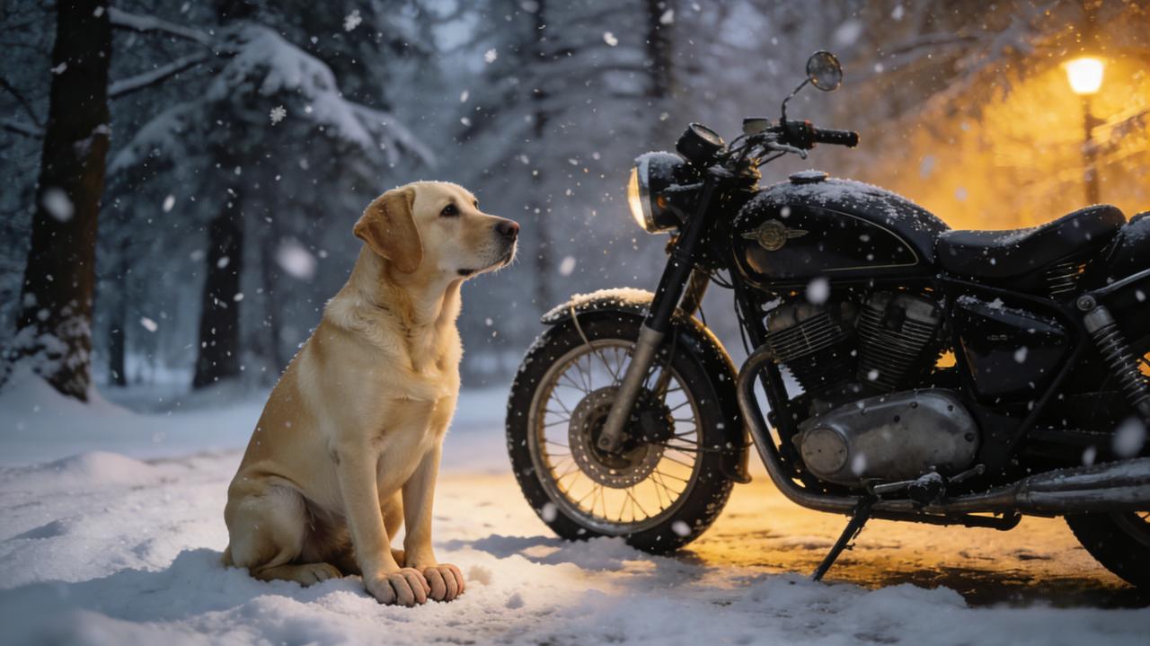 狗狗摩托车旁蹲守8天刷到这条新闻时，瞬间破防了！12月21日报道，主人下山为狗狗