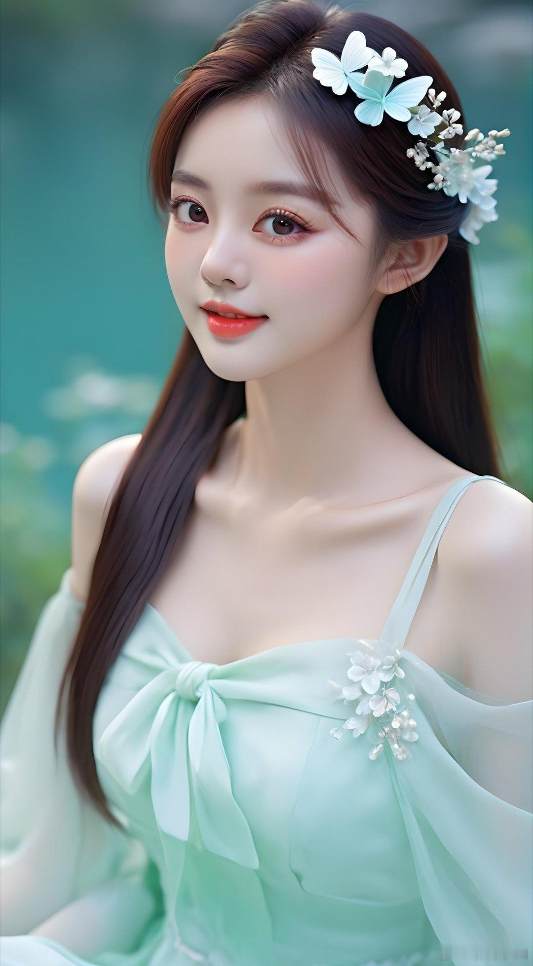 绿色的小清新带来了活力的气息，微笑每一天#仿佛清新气息##小仙女# ​​​