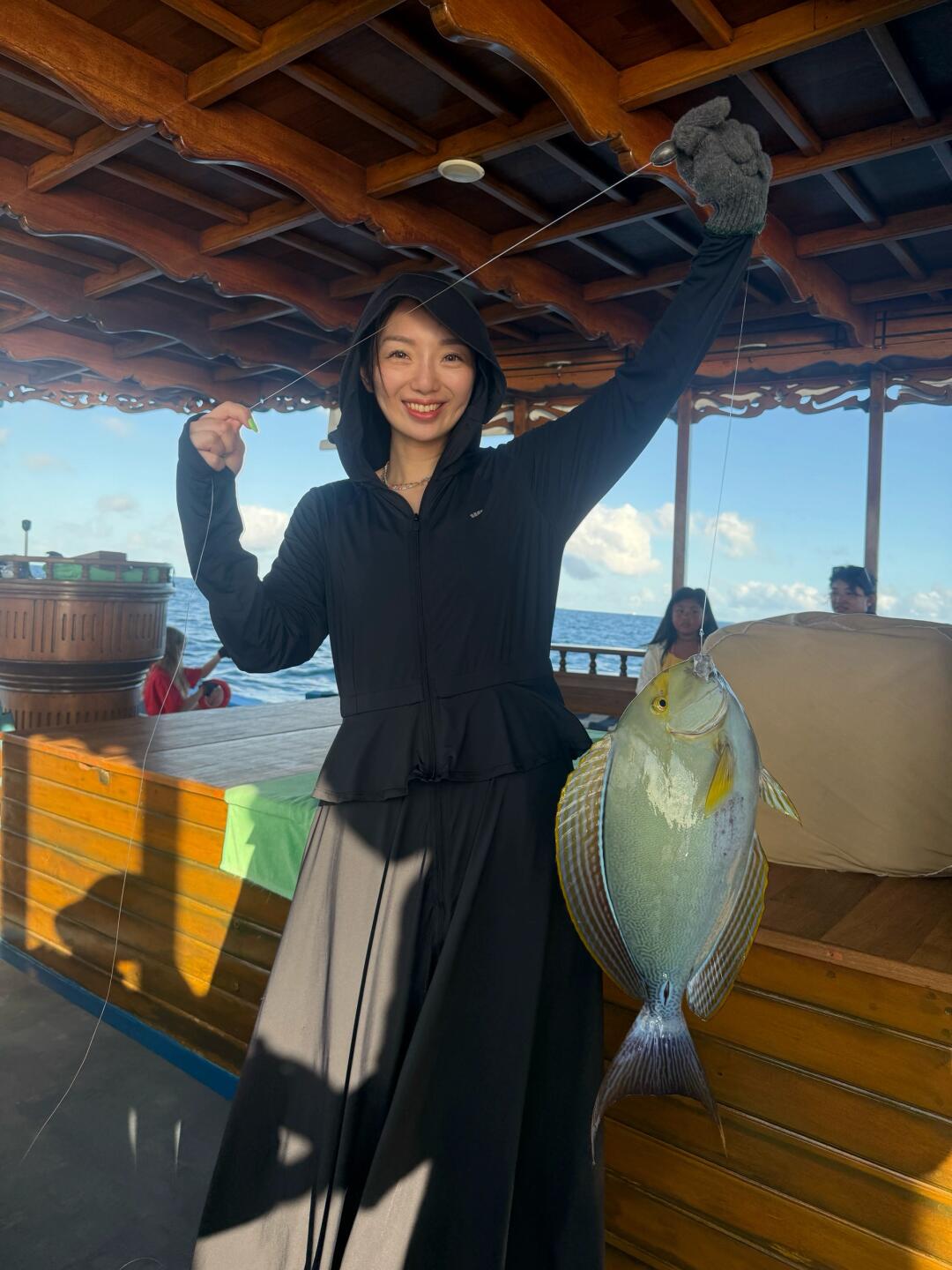 马尔代夫翡翠岛 传统多尼船日落垂钓