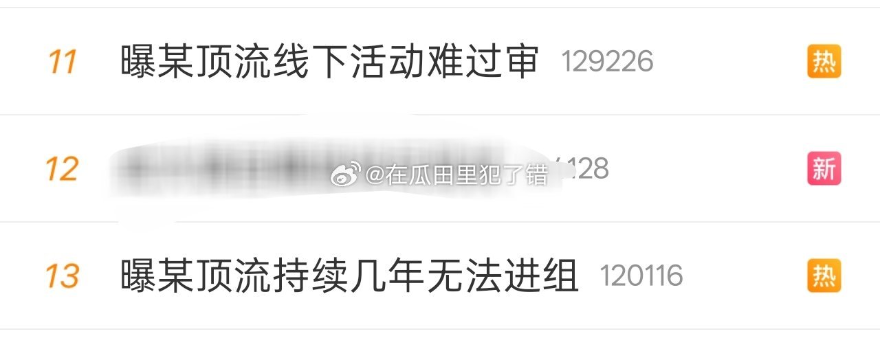 曝某顶流线下活动难过审所以说的到底说哪个顶流？曝某顶流持续几年无法进组