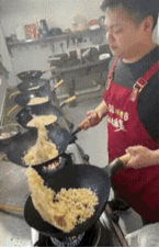 一勺控六锅，勉强算个高手！