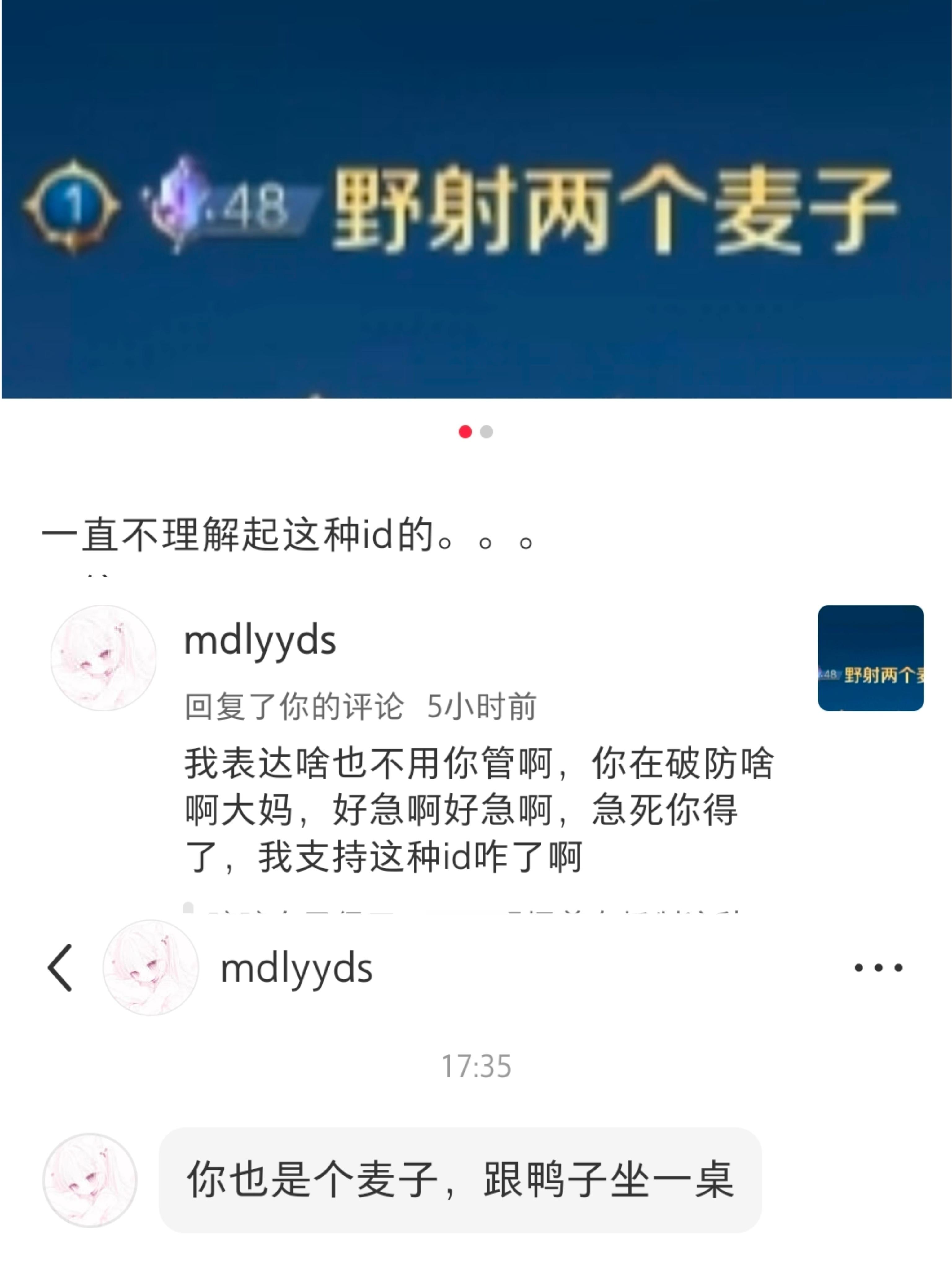 小红书真有支持这种ID的啊不懂用麦子骂人有啥攻击力呢，除了被我满头问号地拉黑还有