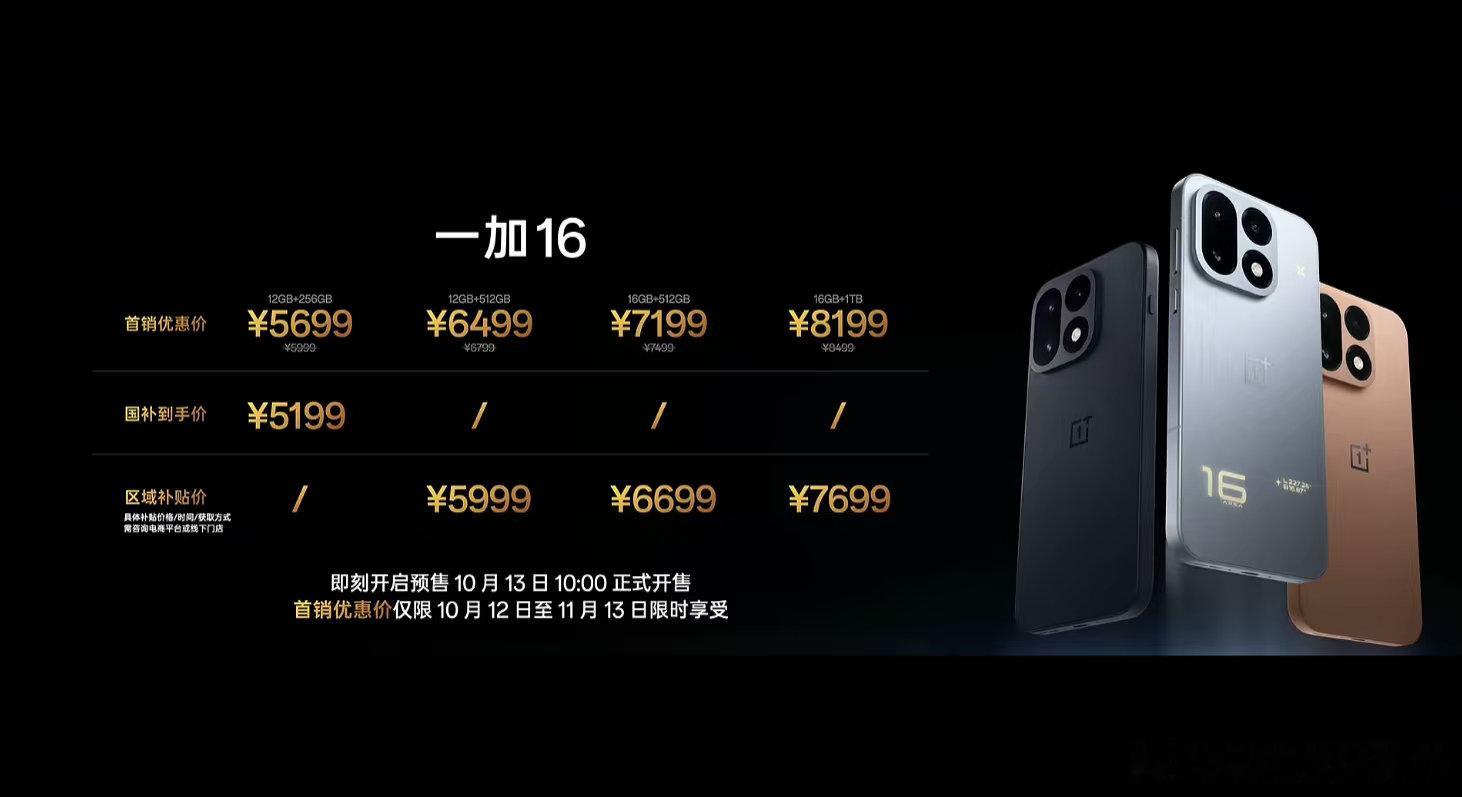 5199！！一加16 ​​​
