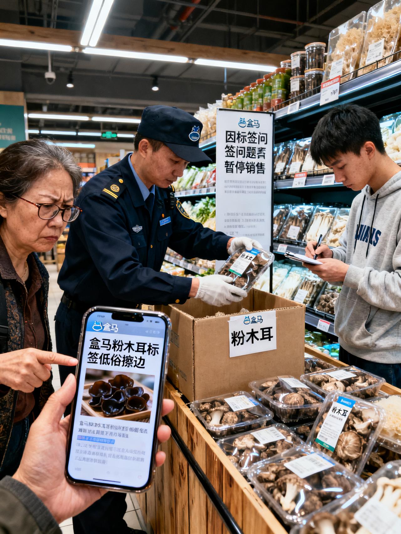 盒马这次引发争议，是因为旗下一款粉木耳产品的标签设计让不少消费者感到不适。这款商
