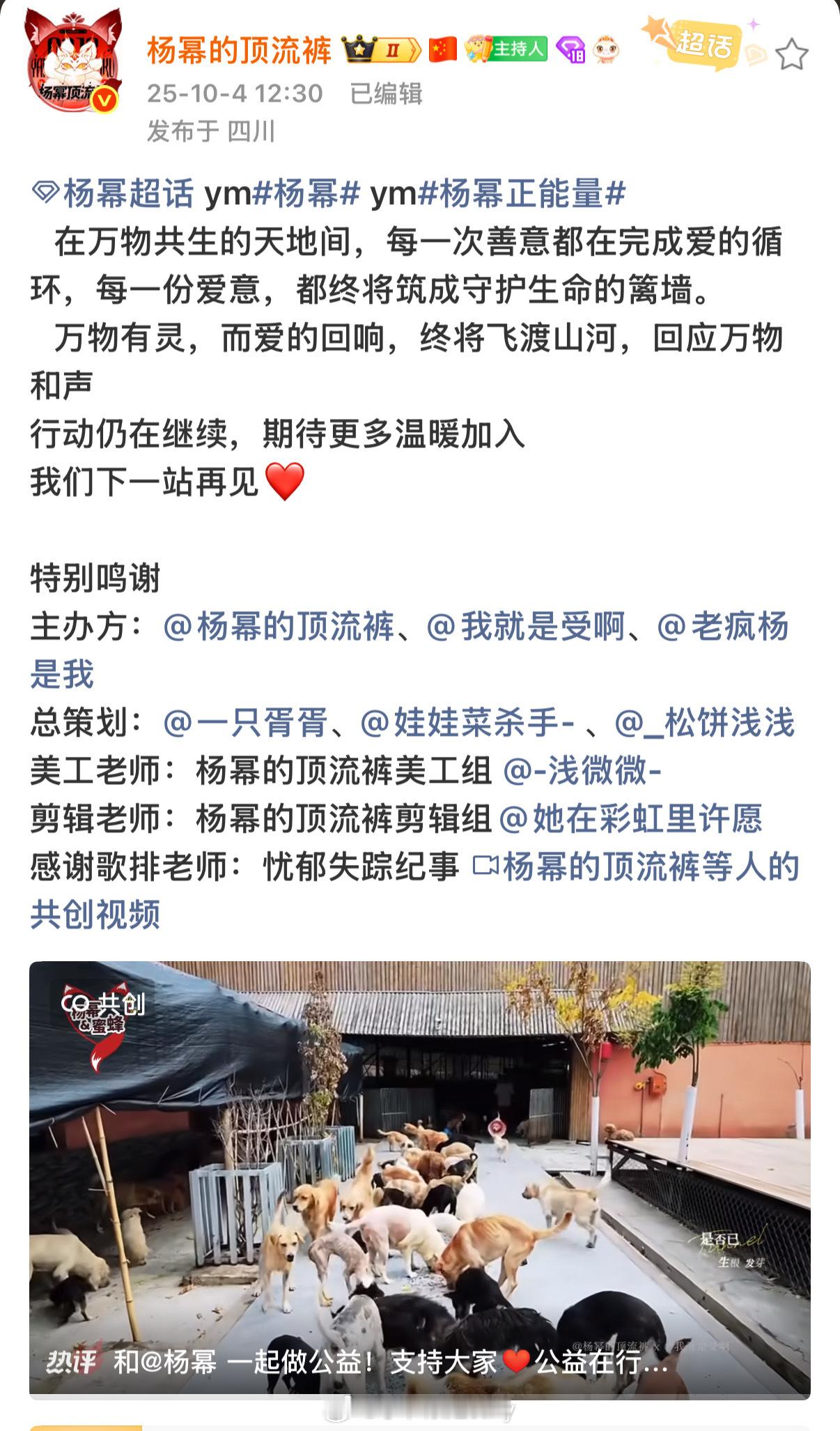 粉丝与偶像之间的双向奔赴就是这样吧！杨幂以粉丝之名做公益，杨幂粉丝也以杨幂和蜜蜂
