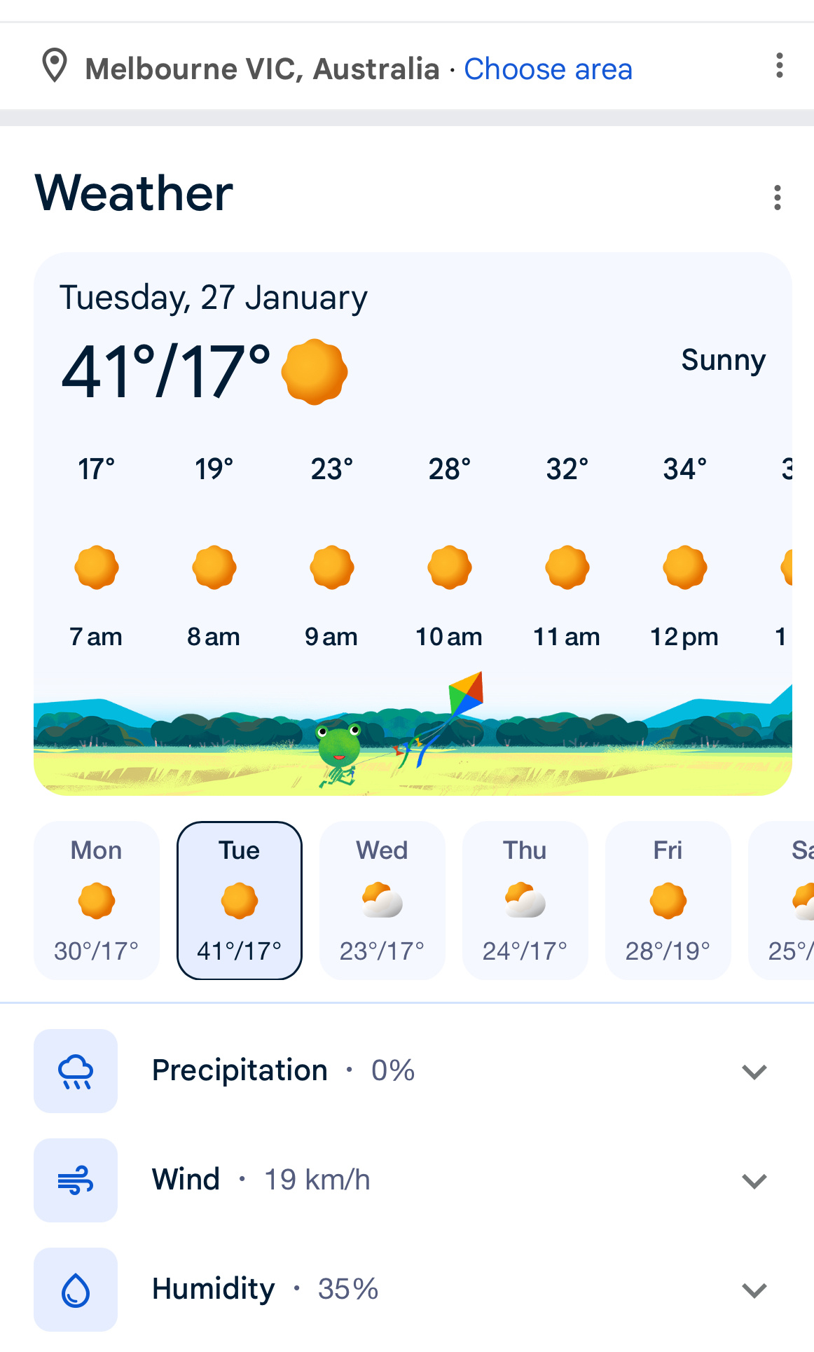 墨尔本这什么天气！周二气温大涨11度。昼夜温差24度，转天最高气温下降18度… 