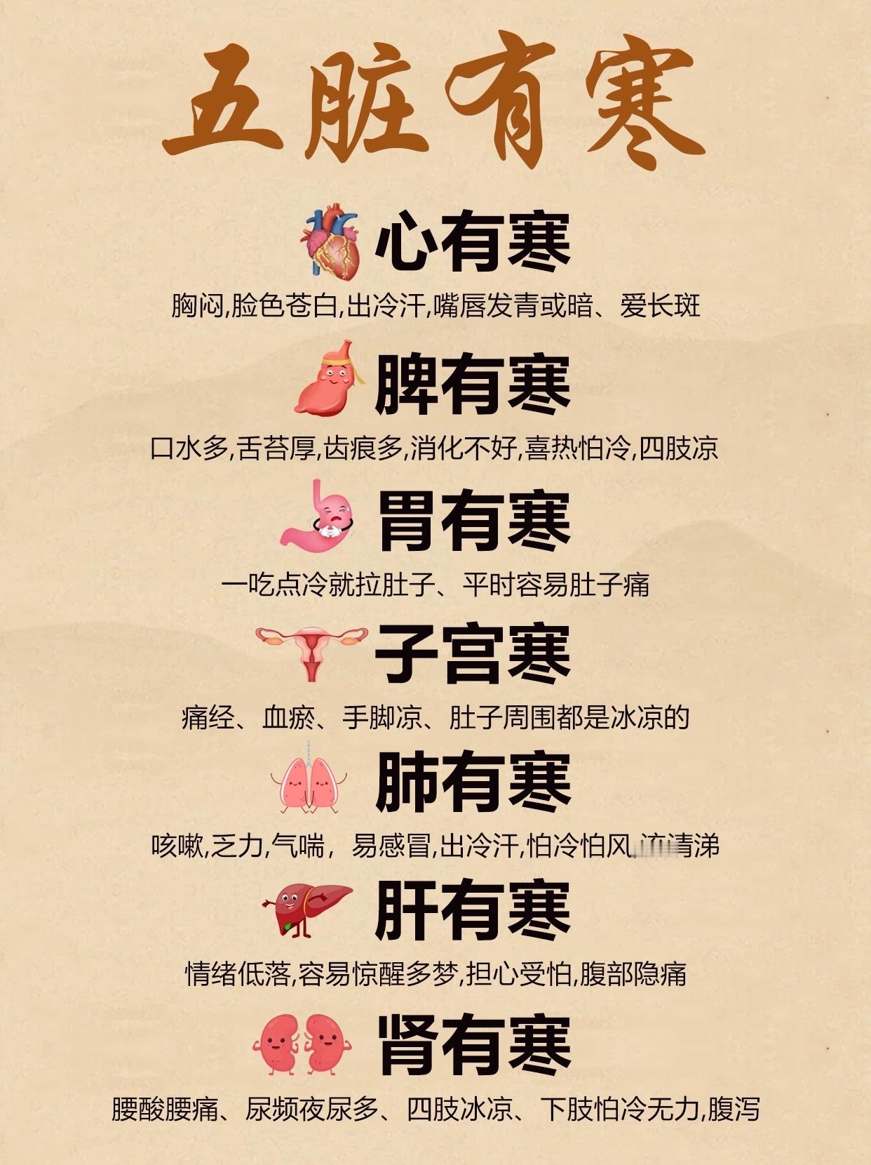 俗话说:“一种寒，一种病”寒在哪里，病就在哪里快对照一下中医讲百病寒中生，温度决