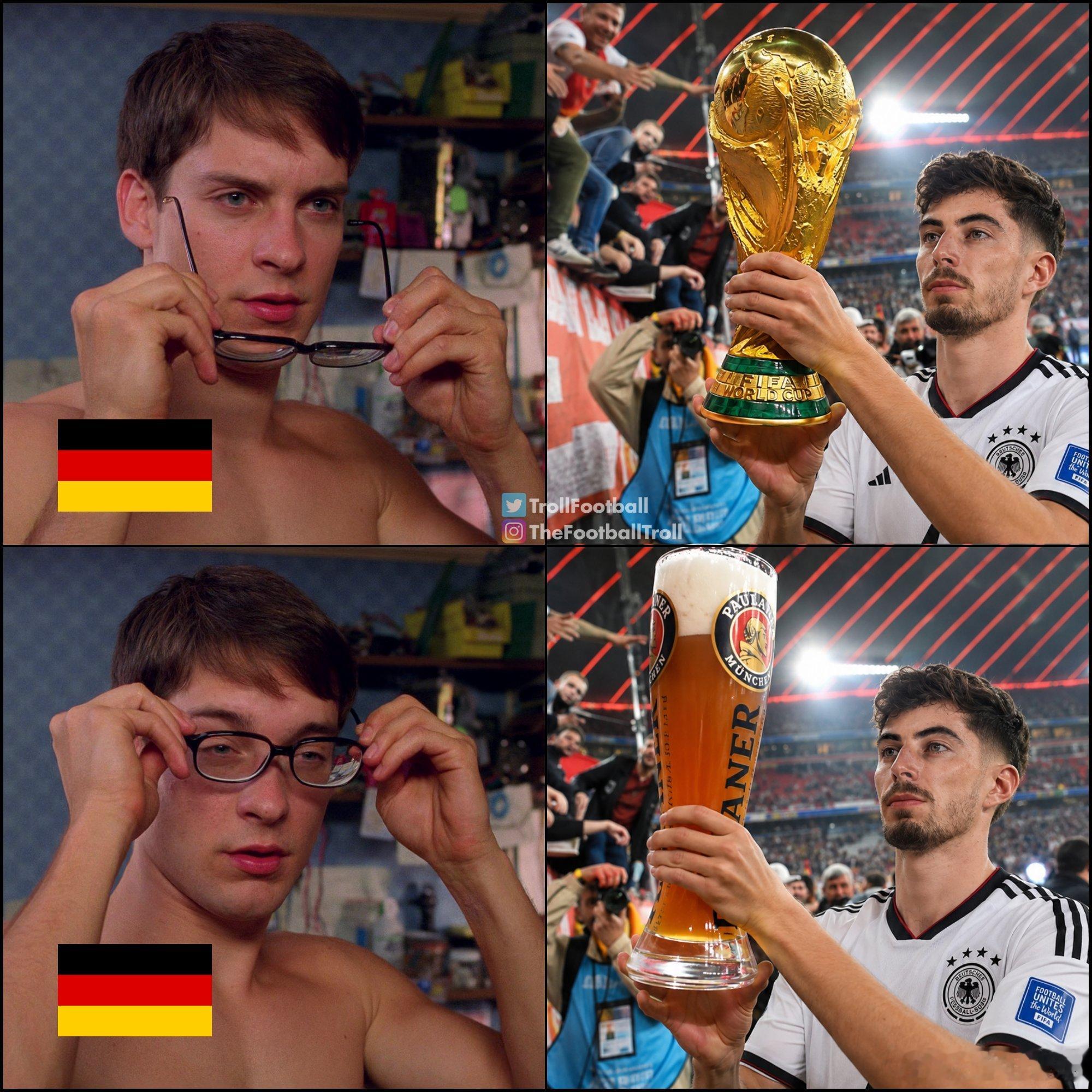 太真实了！德国不想要大力神杯，只想喝啤酒德国淘汰
