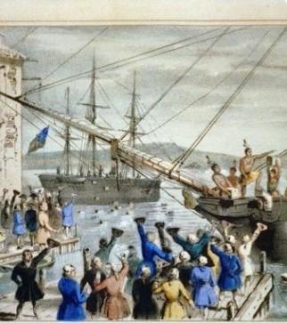 波士顿倾茶事件
发生在1773年的冬天，成为美国历史上一场具有深远影响的政治抗争