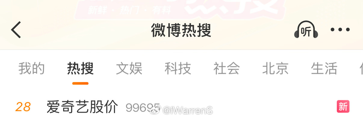 爱奇艺不是刚有一部热度破万的联播剧了吗？爱奇艺股价