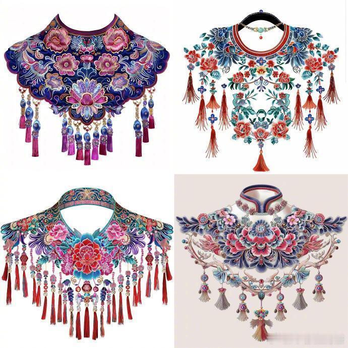中国传统服饰图案——云肩 ​​​