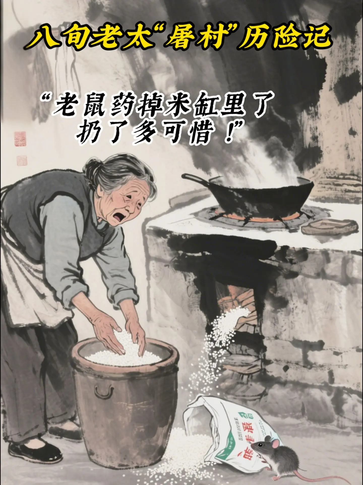 一掬米沉千劫浪，半笼鸡烬万家哀。