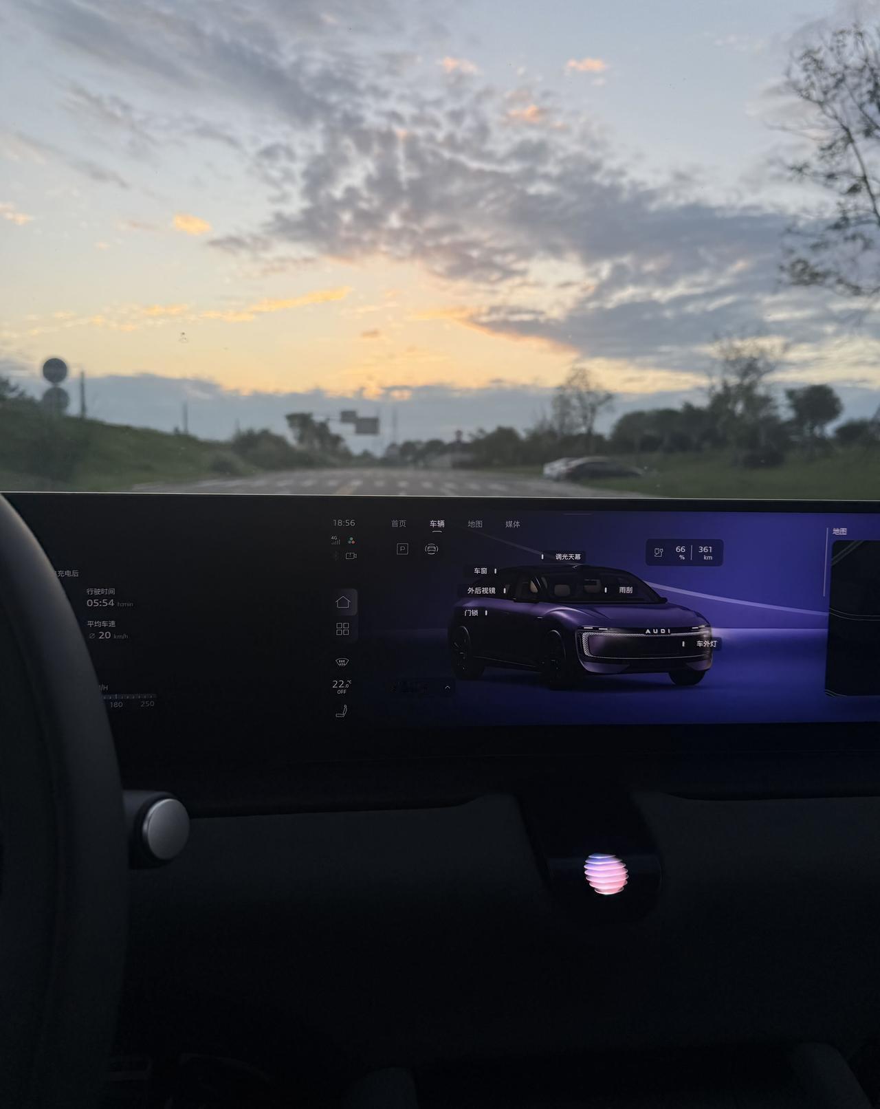 电子后视镜，夜晚更清晰。汽车电子后视镜 上汽奥迪E5 Sortback