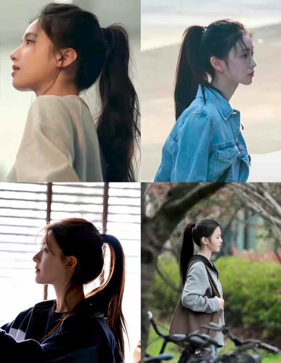 内娱小🌸高马尾造型，这几位太权威了张婧仪 刘浩存 赵露思 杨超越 ​​​