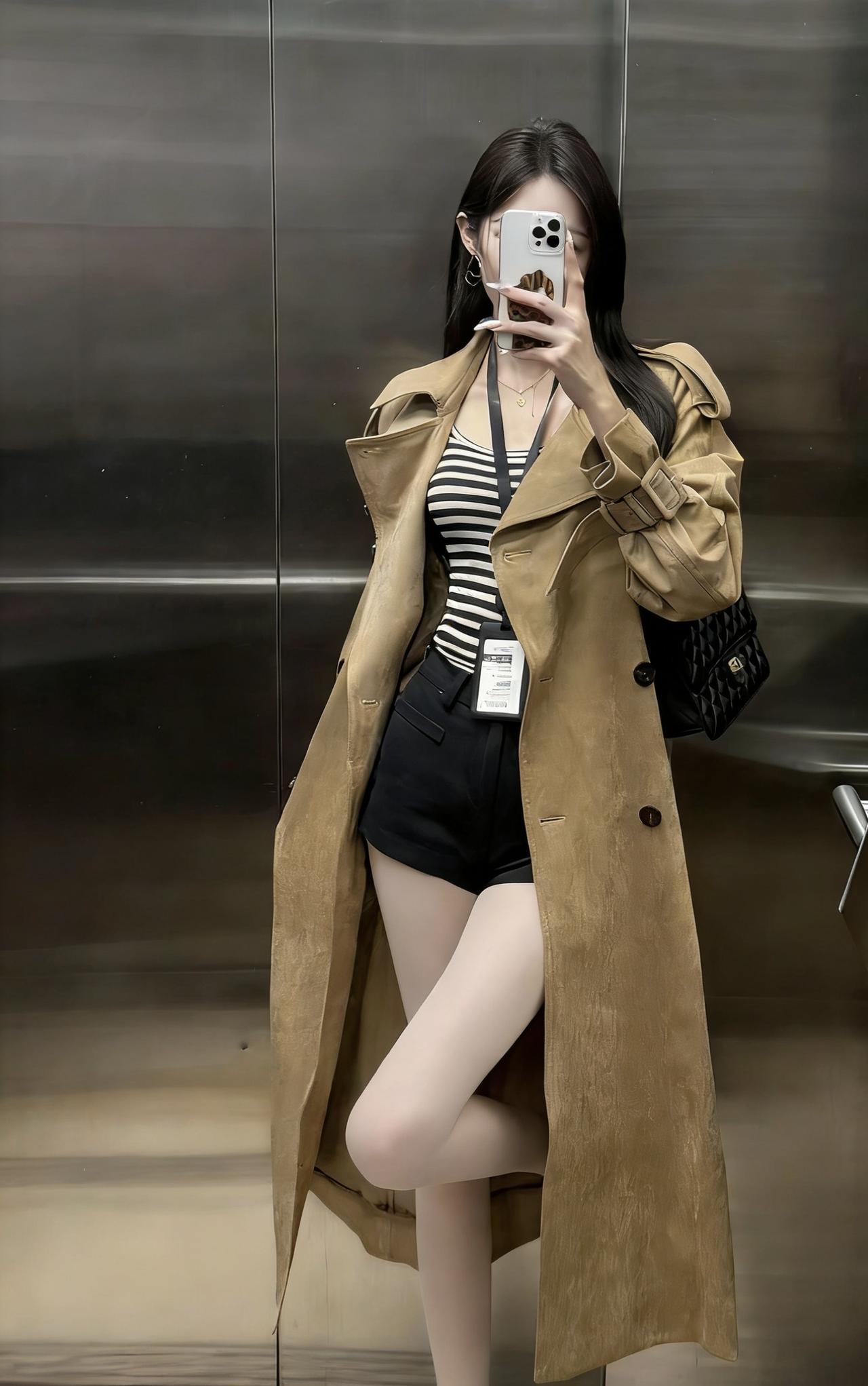 今日穿搭推荐是休闲通勤风的混搭路线，核心单品及搭配逻辑如下：

1. 外层：卡其