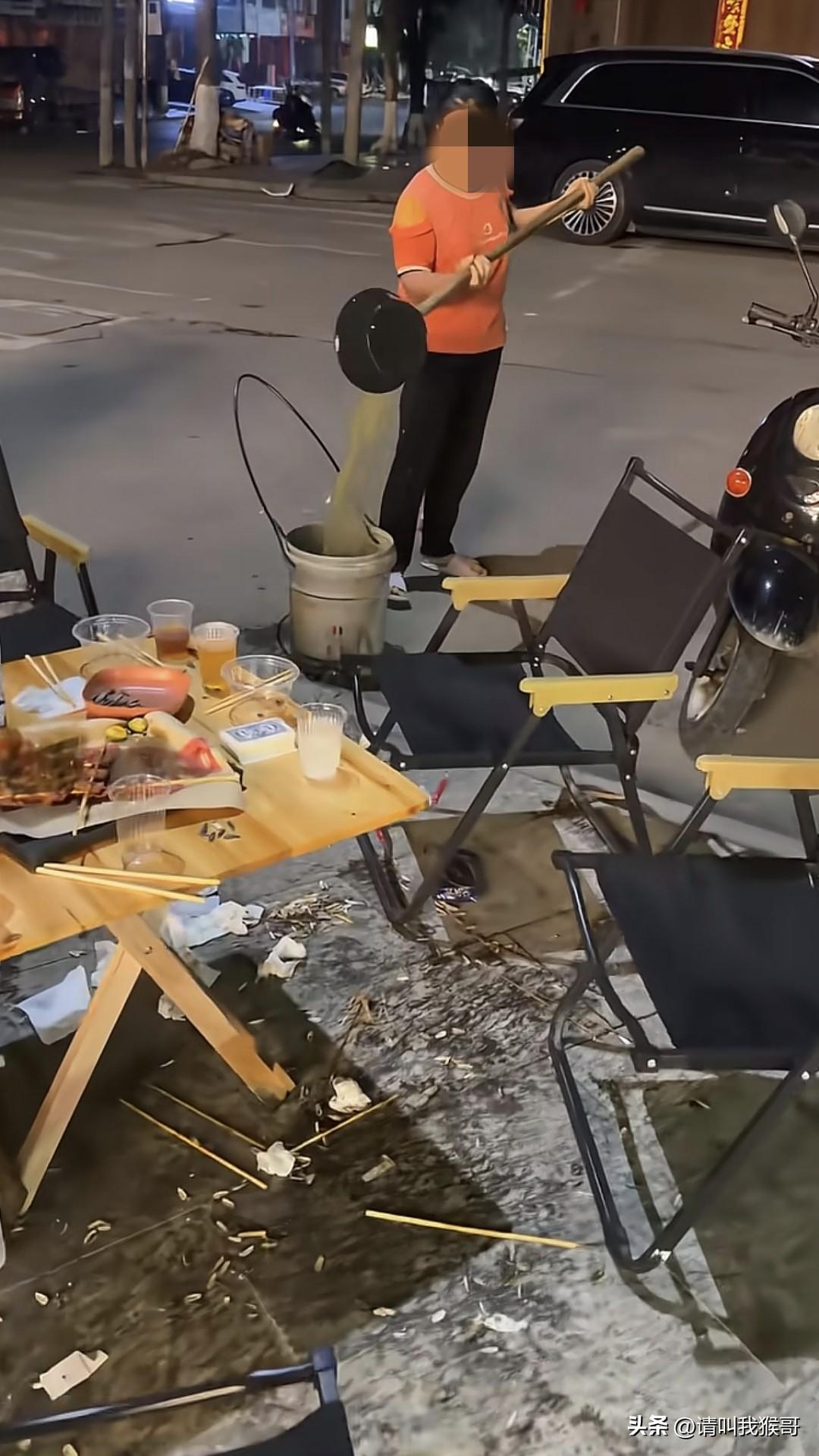 这个大姐也是个狠人，用这个应对大排档扰民