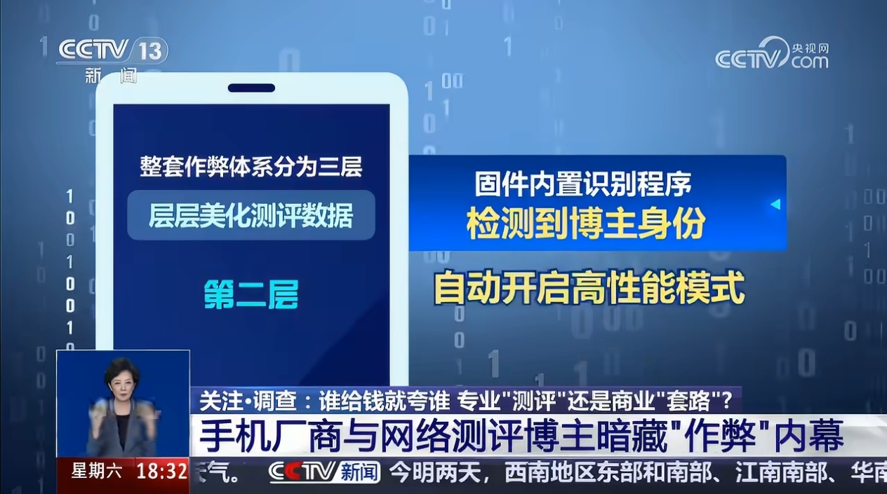 以前就曝光过媒体机特调，现在央视下场实锤。极客湾此前也实测曝光过，没谁来着？央视