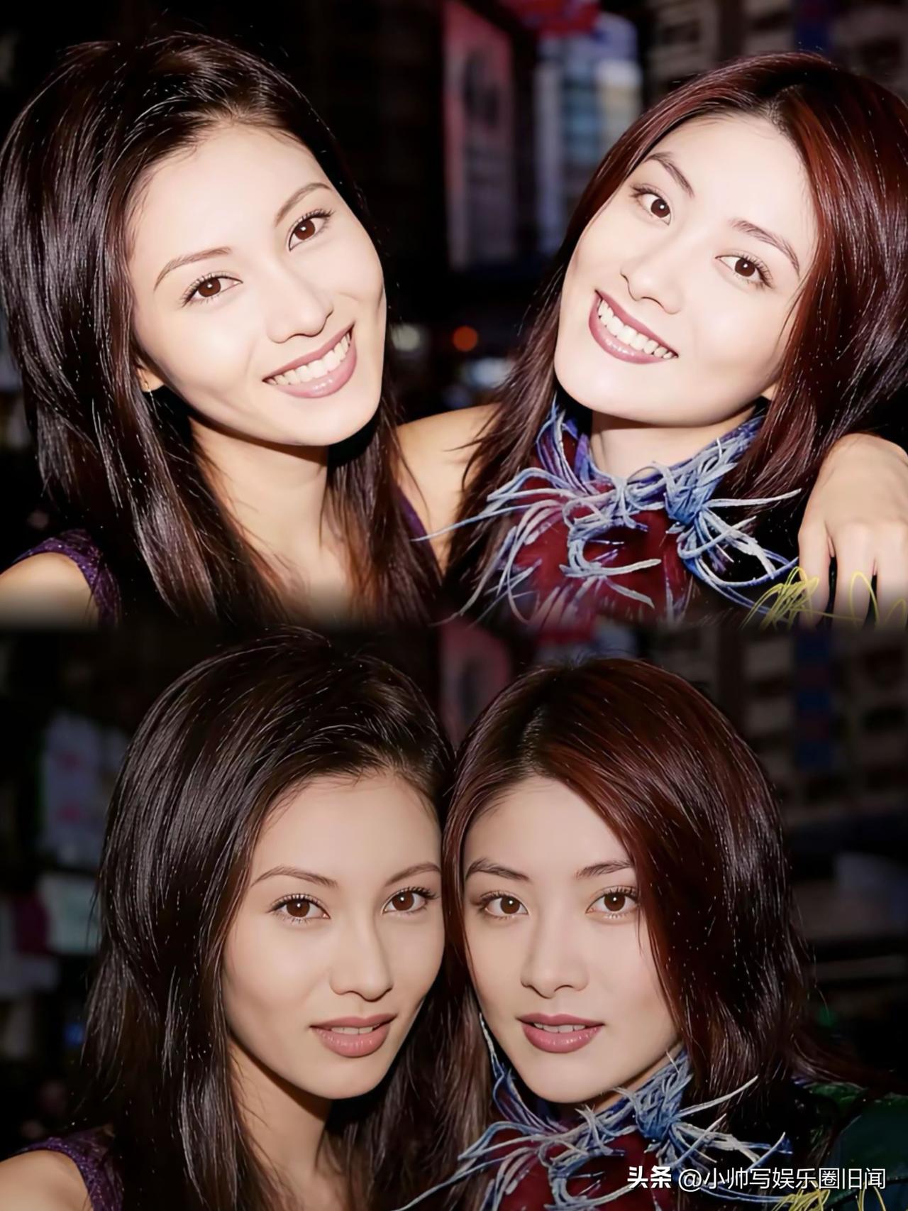 李嘉欣和陈慧琳，一个是港姐巅峰期的绝代美人，一个是乐坛崛起的清新天后，只差两岁，